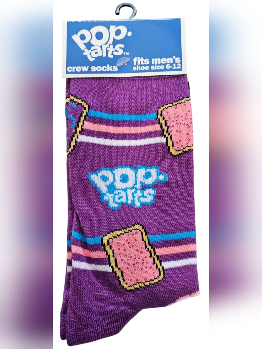 Kellogg's Rice Krispies & Pop-Tarts Men's Crew Socks - Purple & Navy - Pack of 2 - Picture 3 of 6